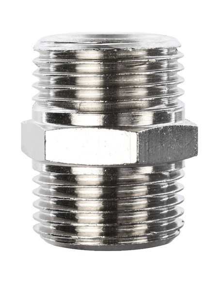 Ниппель никелированный STOUT 3/8" НР