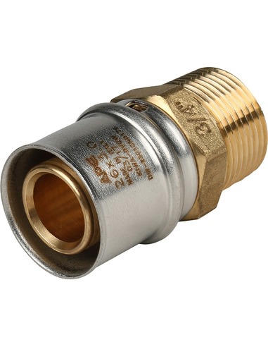 Переходник STOUT 26x3/4" НР для металлопластиковых труб пресс