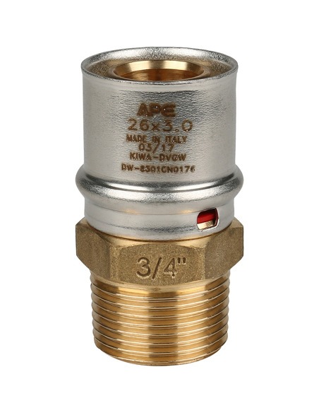 Переходник STOUT 26x3/4" НР для металлопластиковых труб пресс