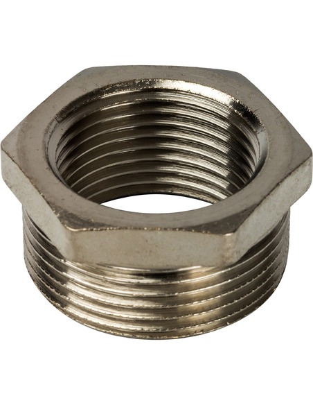 Футорка никелированная STOUT 1 1/2"х1 1/4" НР-ВР