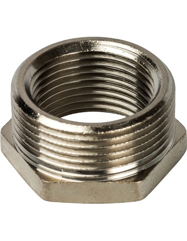 Футорка никелированная STOUT 1 1/2"х1 1/4" НР-ВР