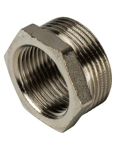 Футорка никелированная STOUT 1 1/2"х1 1/4" НР-ВР