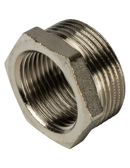 Футорка никелированная STOUT 1 1/2"х1 1/4" НР-ВР