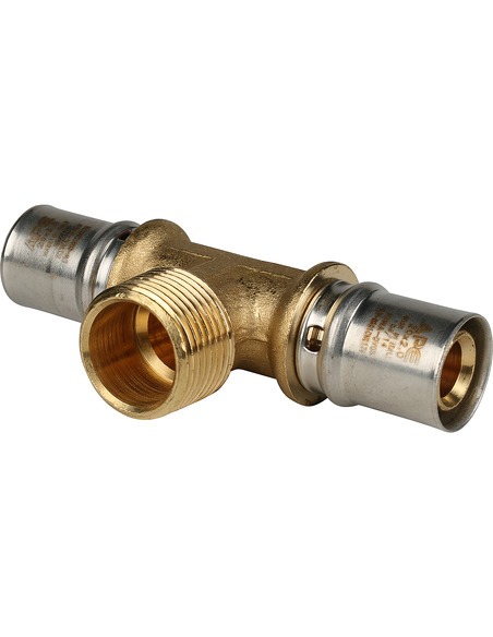 Тройник переходной STOUT 20x3/4"х20 НР для металлопластиковых труб пресс