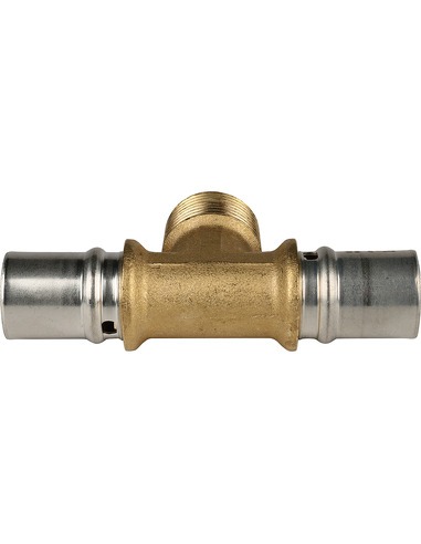 Тройник переходной STOUT 20x3/4"х20 НР для металлопластиковых труб пресс