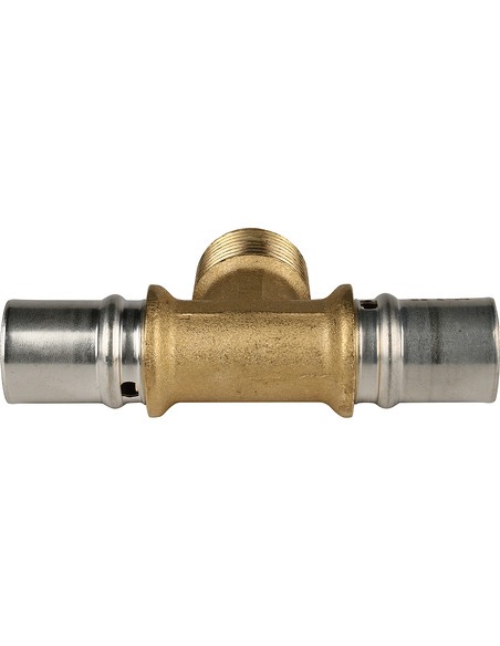 Тройник переходной STOUT 20x3/4"х20 НР для металлопластиковых труб пресс