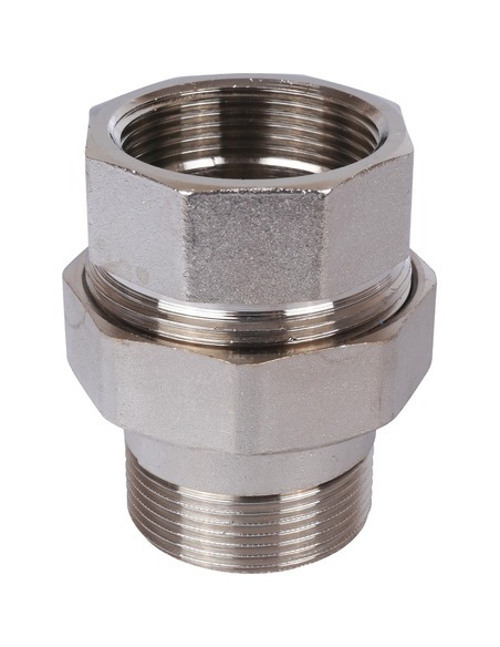 Разъемное соединение "американка" никелированное STOUT 1 1/2" ВР-НР (прокладка)