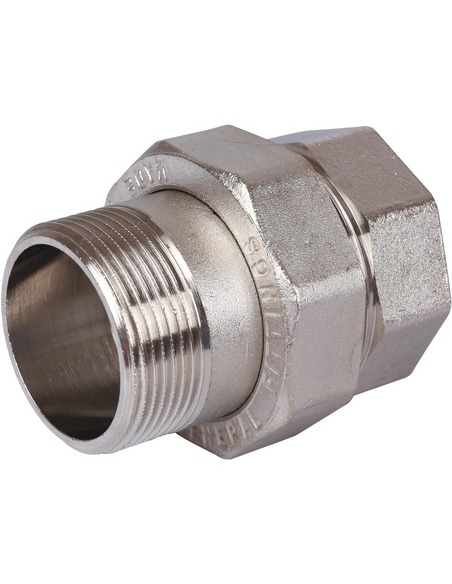 Разъемное соединение "американка" никелированное STOUT 1 1/2" ВР-НР (прокладка)