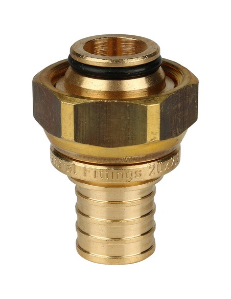 Переходник STOUT 20x3/4" ВР с накидной гайкой (евроконус) для труб из сшитого полиэтилена