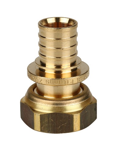 Переходник STOUT 20x3/4" ВР с накидной гайкой (евроконус) для труб из сшитого полиэтилена