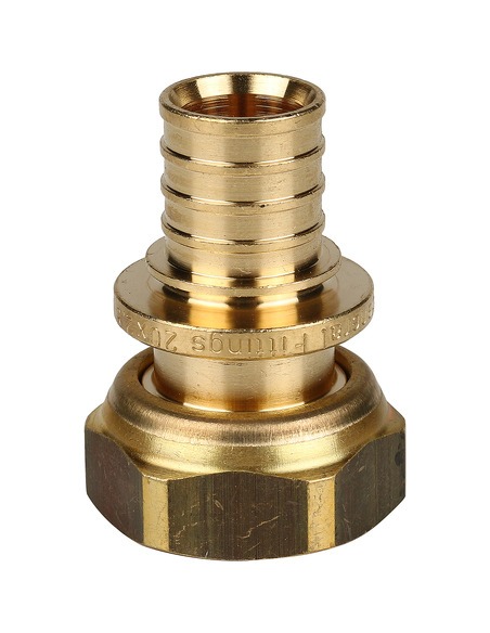 Переходник STOUT 20x3/4" ВР с накидной гайкой (евроконус) для труб из сшитого полиэтилена