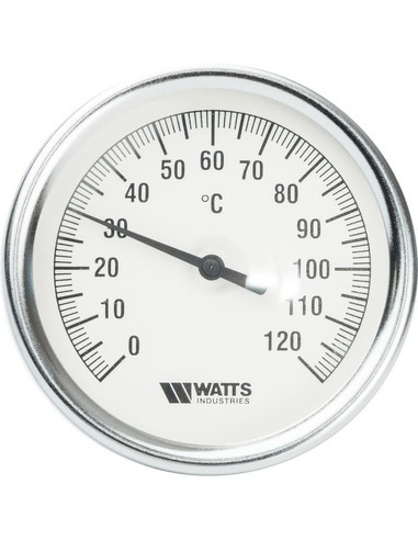Термометр биметаллический Watts F+R801 OR 80 мм, 0-120ºС погружной, гильза 100 мм