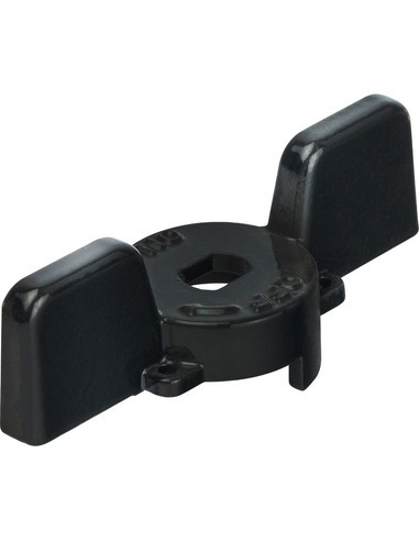 Ручка-бабочка STOUT для шарового крана 1" - 1 1/4" (чёрная)