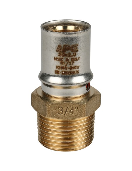 Переходник STOUT 20x3/4" НР для металлопластиковых труб пресс