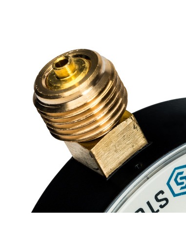 Манометр STOUT 100 мм, 1/2", 0-10 бар, радиальный