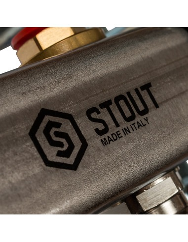 Коллектор STOUT из нержавеющей стали в сборе без расходомеров 10 вых.