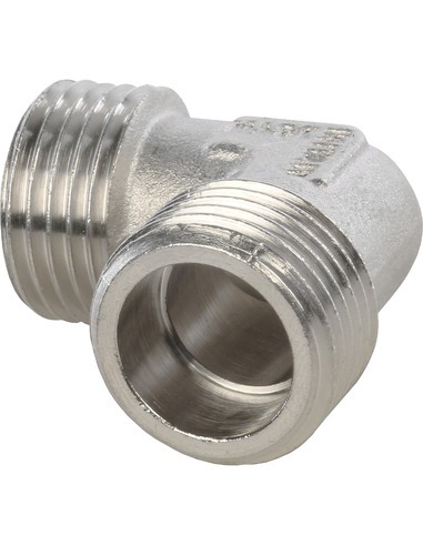 Угольник никелированный STOUT 1/2" НР