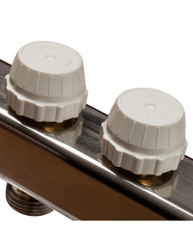 Коллектор STOUT из нержавеющей стали без расходомеров 5 вых. с воздухоотводчиком и сливом