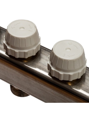 Коллектор STOUT из нержавеющей стали в сборе без расходомеров 8 вых.