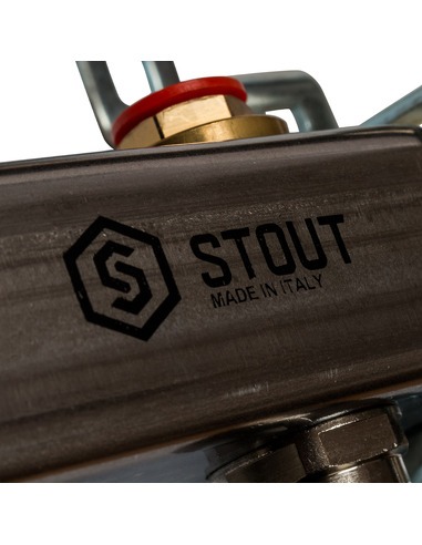Коллектор STOUT из нержавеющей стали в сборе без расходомеров 8 вых.