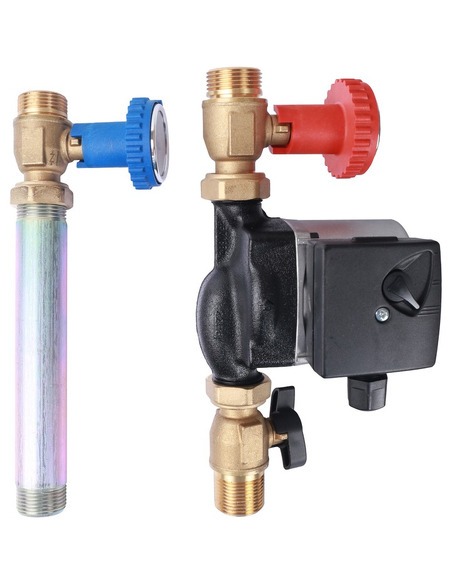 Насосная группа STOUT с прямым контуром 3/4" с насосом Grundfos UPSO 15-65 130