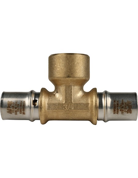 Тройник переходной STOUT 20x3/4"х20 ВР для металлопластиковых труб пресс