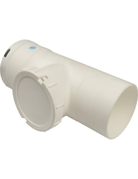 Тройник STOUT Ø80 T-образный с ревизией конденсац.