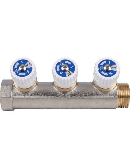 Коллектор распределительный STOUT 3/4", 3 вых. 1/2"