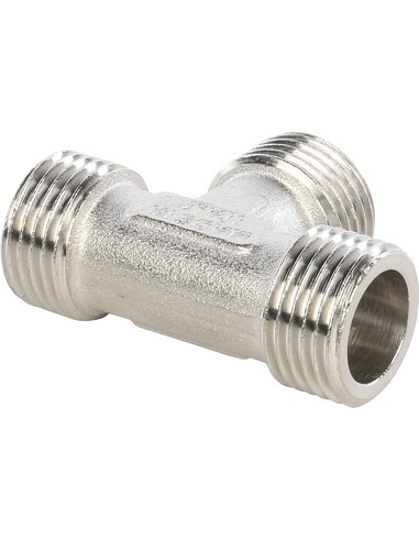 Тройник никелированный STOUT 1/2" НР