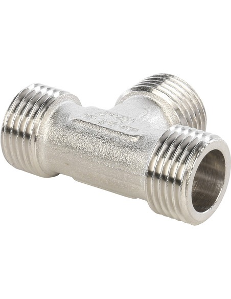 Тройник никелированный STOUT 1/2" НР