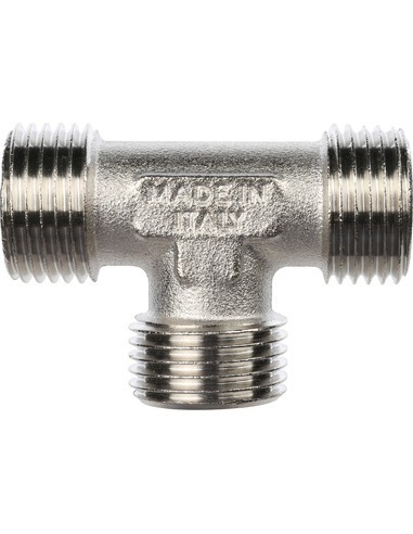 Тройник никелированный STOUT 1/2" НР