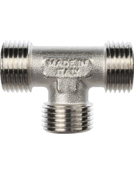 Тройник никелированный STOUT 1/2" НР