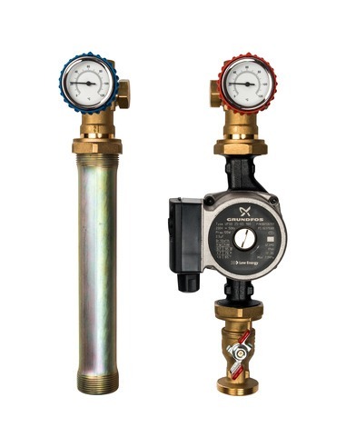 Насосная группа STOUT с прямым контуром 1" с насосом