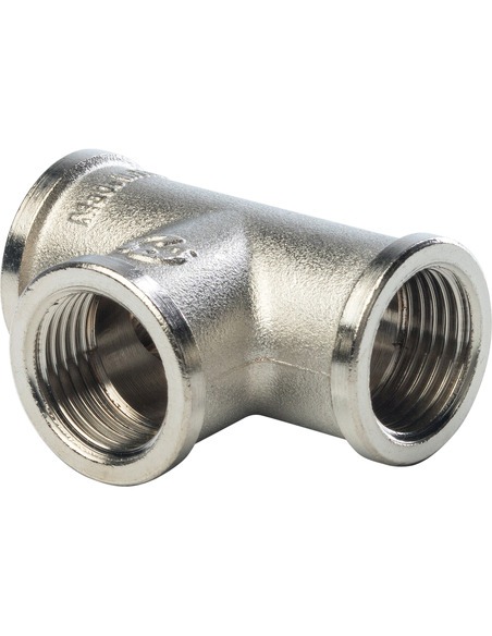 Тройник никелированный STOUT 1/2" ВР