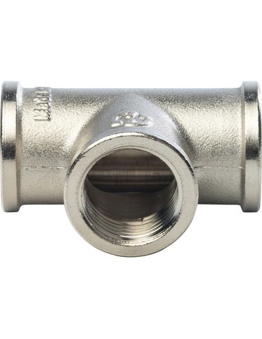 Тройник никелированный STOUT 1/2" ВР