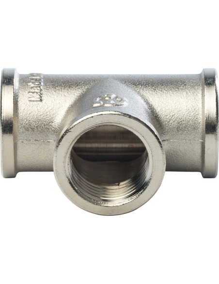 Тройник никелированный STOUT 1/2" ВР