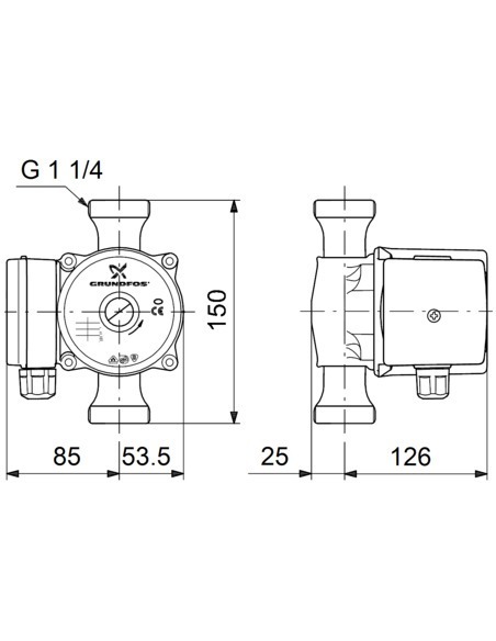 Насос циркуляционный Grundfos UP 20-45 N