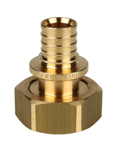 Переходник STOUT 16x3/4" ВР с накидной гайкой (евроконус) для труб из сшитого полиэтилена