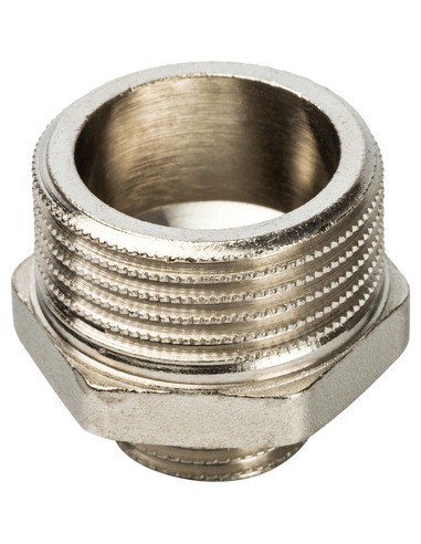 Ниппель переходной никелированный STOUT 1"х1/2" НР