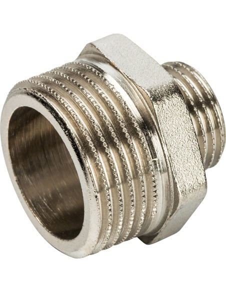 Ниппель переходной никелированный STOUT 1"х1/2" НР