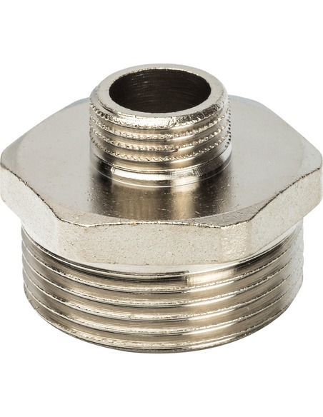 Ниппель переходной никелированный STOUT 1 1/4"х1/2" НР