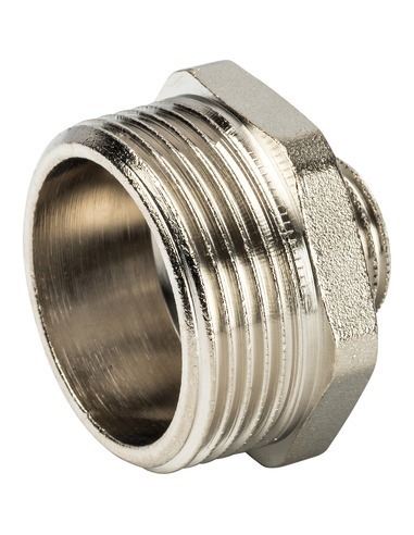 Ниппель переходной никелированный STOUT 1 1/4"х1/2" НР