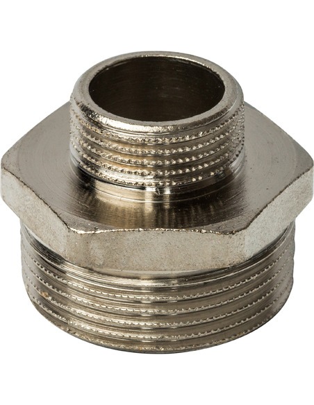 Ниппель переходной никелированный STOUT 1 1/4"х3/4" НР