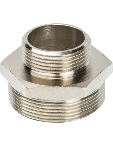 Ниппель переходной никелированный STOUT 2"х1 1/4" НР