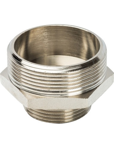 Ниппель переходной никелированный STOUT 2"х1 1/4" НР