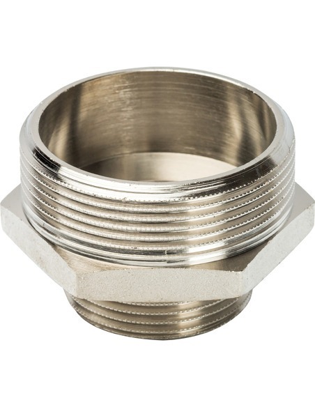 Ниппель переходной никелированный STOUT 2"х1 1/4" НР