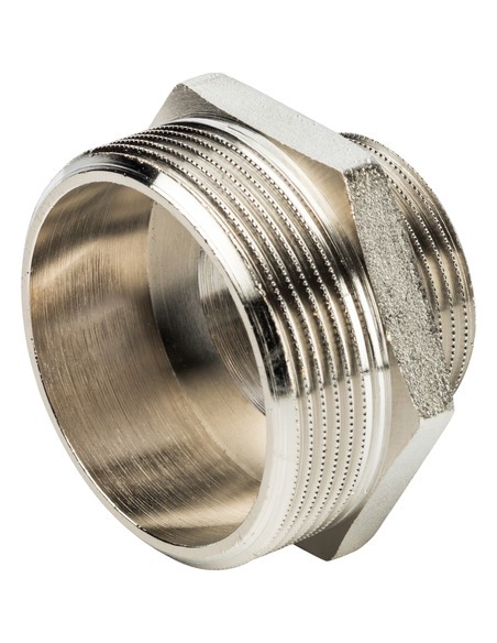Ниппель переходной никелированный STOUT 2"х1 1/4" НР