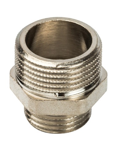 Ниппель переходной никелированный STOUT 3/4"х1/2" НР