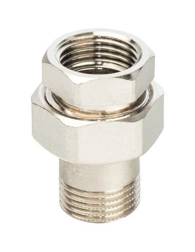 Разъемное соединение "американка" никелированное STOUT 3/8" ВР-НР (o-ring)