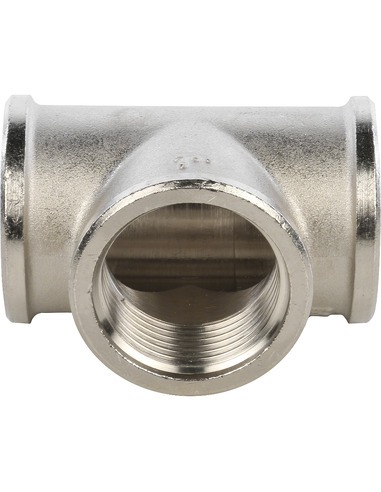 Тройник никелированный STOUT 1" ВР